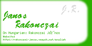 janos rakonczai business card